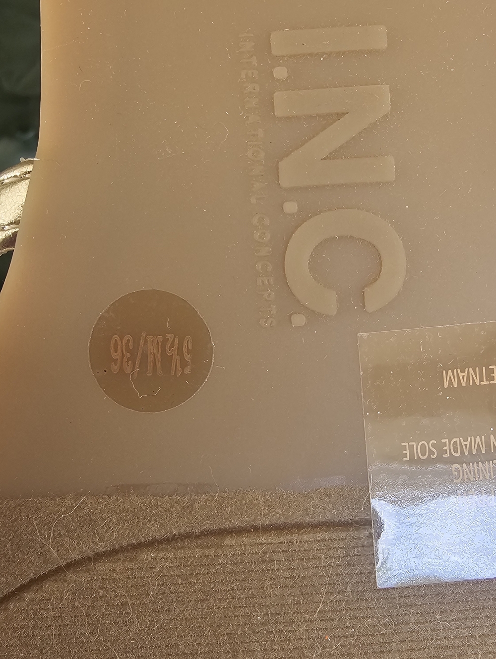 INC International Concepts Metallic Gold Strappy Gladiator Sandals 5.5 M NIB - Picture 10 of 15